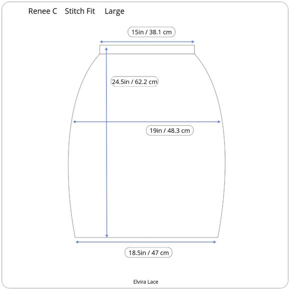 Renee C Stitch Fit Elvira Lace Pencil Black Large U.S.A Made Skirt Poly/Spandex - Picture 2 of 12